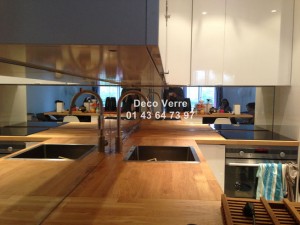 Crédence de cuisine en miroir argen