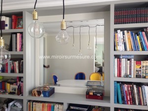 Miroir sur mesure biseauté pour salon