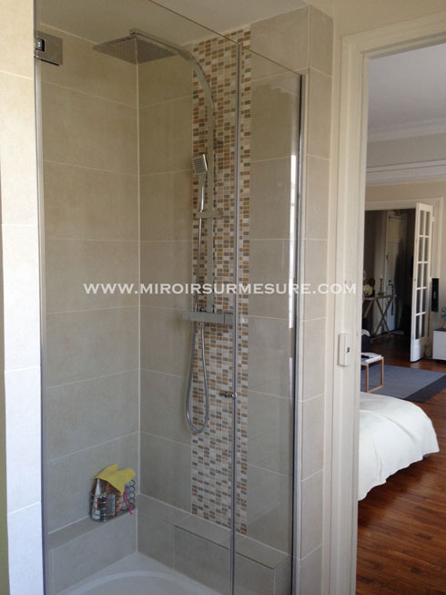 porte de douche à l'italienne en verre trempé anti-calcaire Showerguard